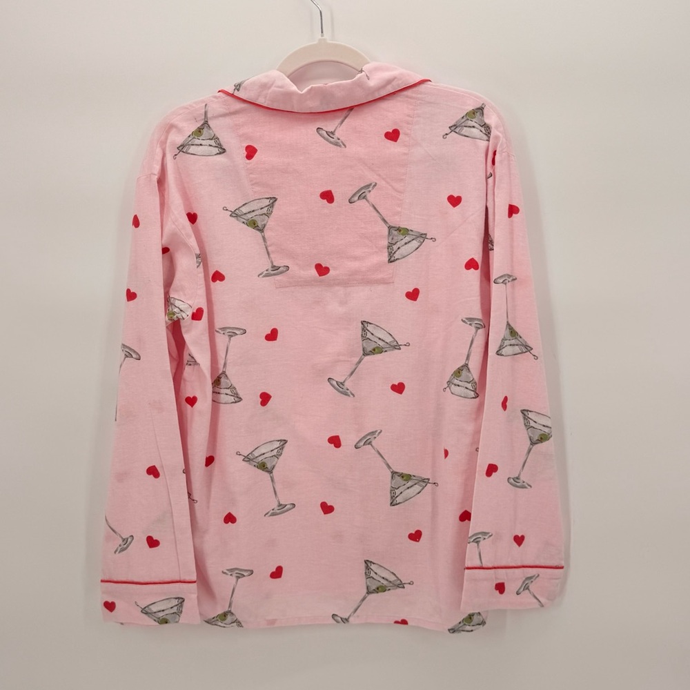 PJ Salvage NWT Martini Print Cotton 2 Piece Pajama Set Wms SizeS Small & Large - Picture 4 of 12